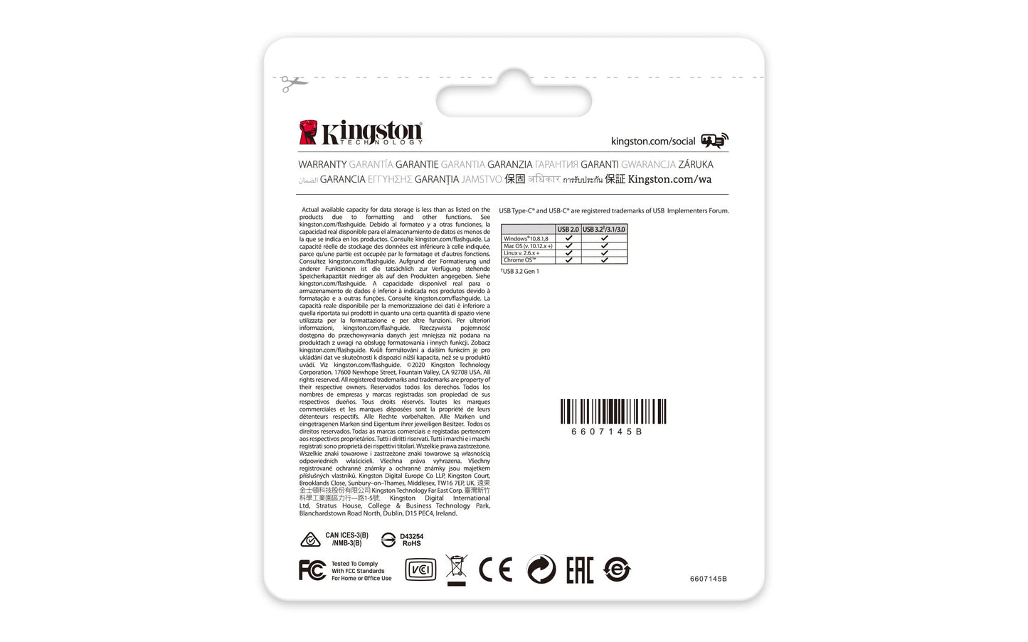 Kingston USB DataTraveler 70 Capacidad: 256GB USB-C 3.2 Gen 1 (DT70/256GB)