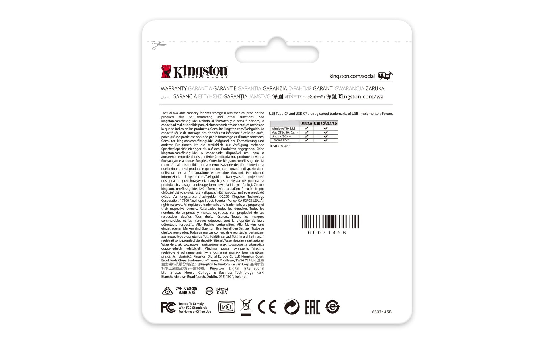 Kingston USB DataTraveler 70 Capacidad: 256GB USB-C 3.2 Gen 1 (DT70/256GB)