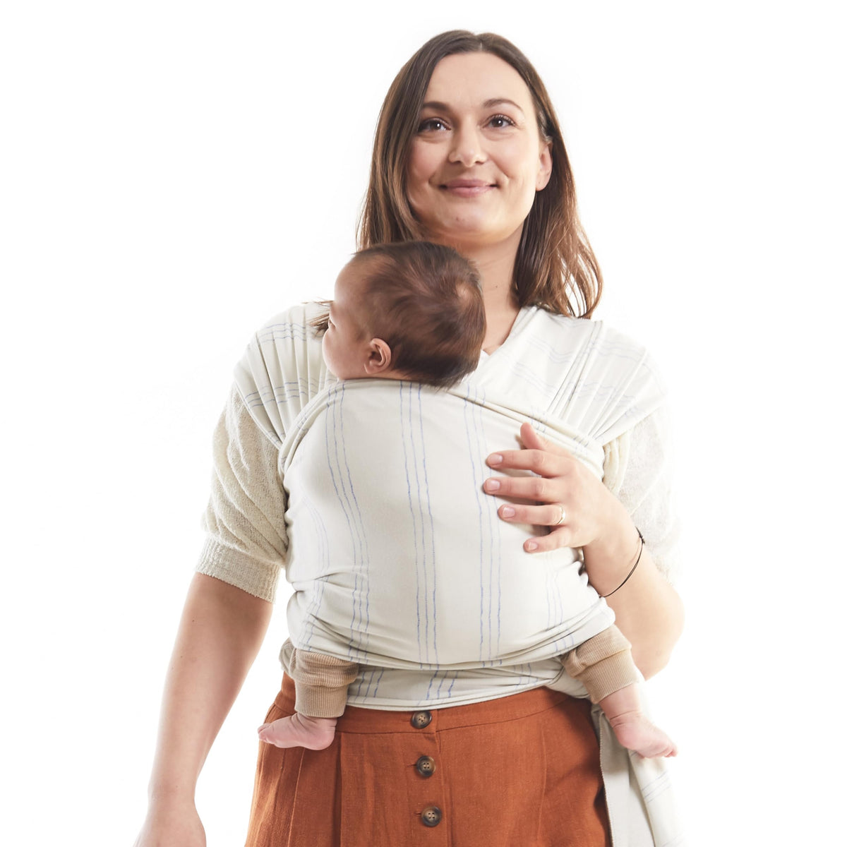 Boba - Portabebés original para recién nacidos (7-35 libras), suave, seguro, manos libres y ergonómico, ideal para una unión cómoda, nuevos padres (Serenity Riviera)