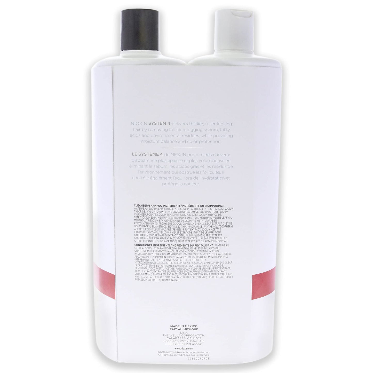 Nioxin System 4 Cleanser Scalp Therapy Conditioner Duo for Unisex Cleanser Conditioner 33.8 oz