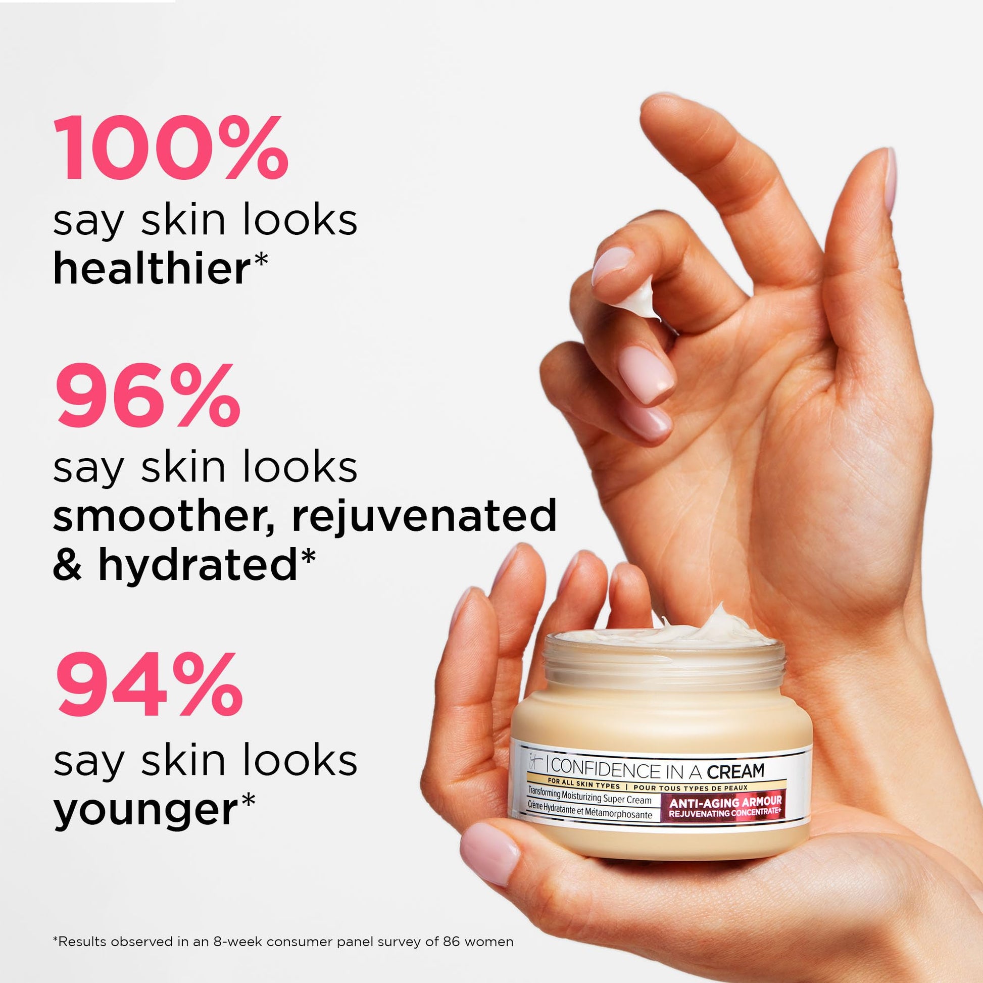It Cosmetics Confidence in a Cream, crema anti-signos de la edad, tamaño de viaje, 15 ml