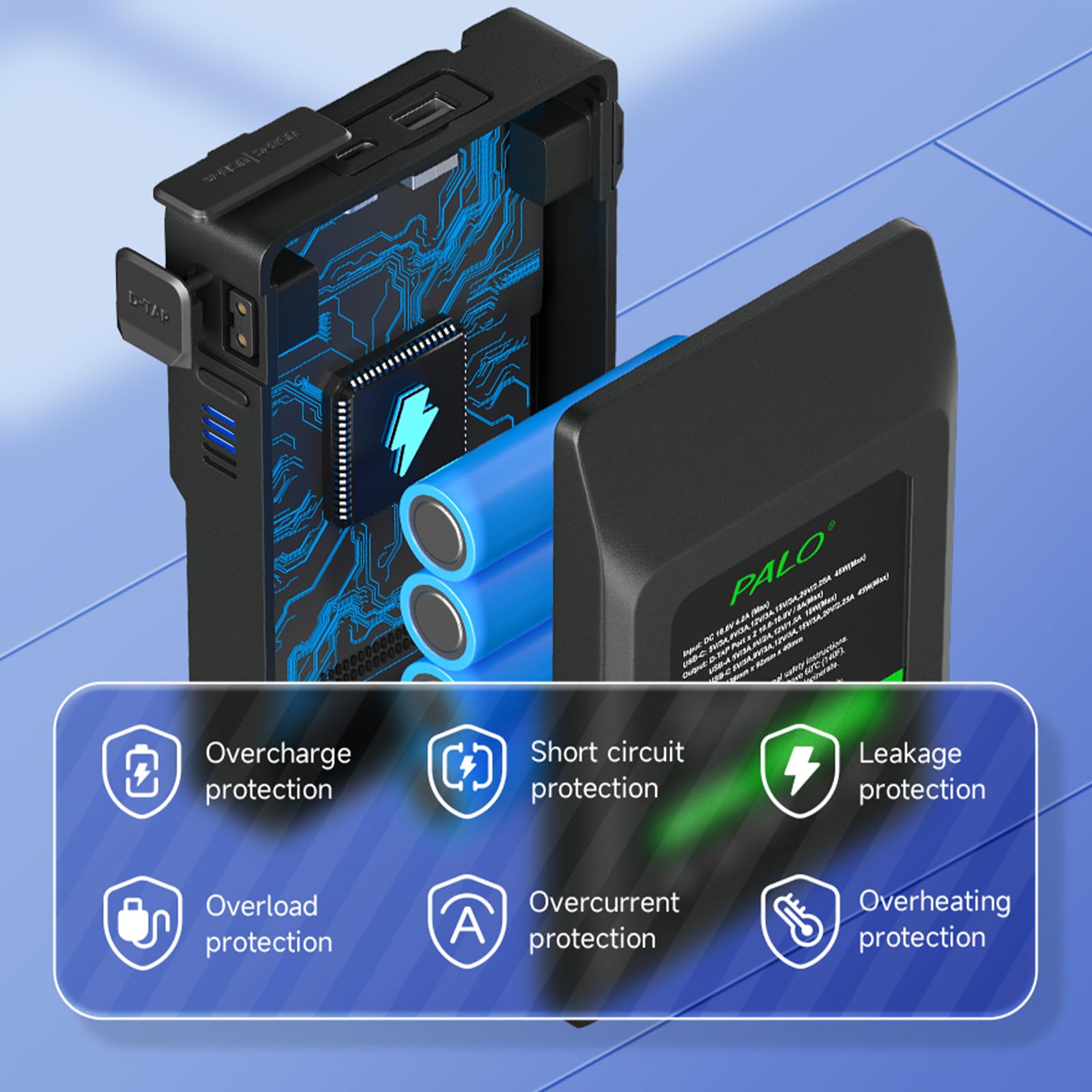 Batería de Montaje en V de 95 WH 14.4 V 6600 mAh, Carga de ayuno para videocámara de transmisión de Video, Compatible con Sony HDCAM, XDCAM, cámaras de Cine Digital y Otras videocámaras
