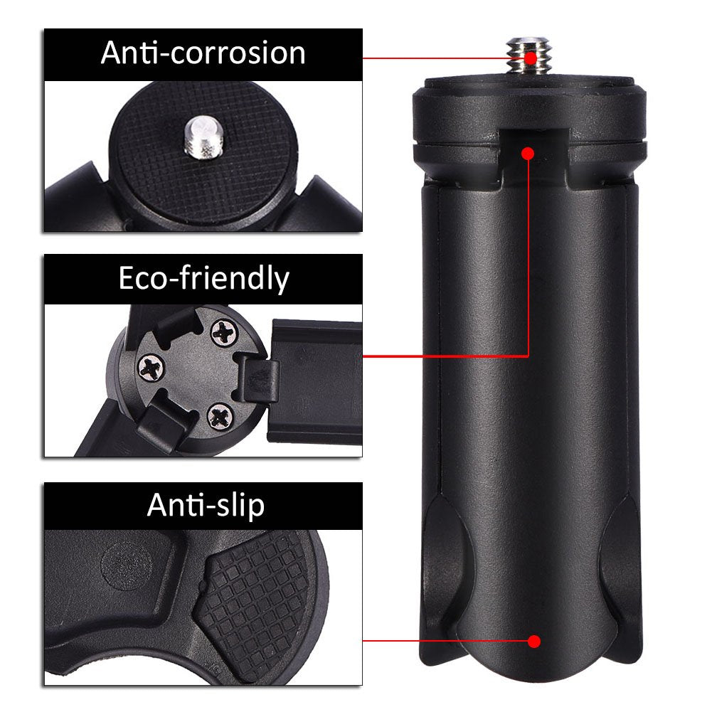 Mini Cámara Portátil Soporte Plegable para Trípode de Smartphone y Cámaras