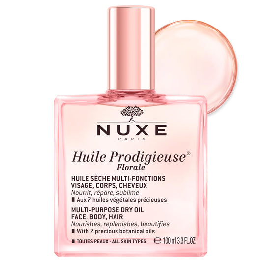 HUILE PRODIGIEUSE FLORALE - Misma fórmula, nueva fragancia con notas florales frescas. Aceite seco multi-usos que nutre, hidrata, y repara. 100ml