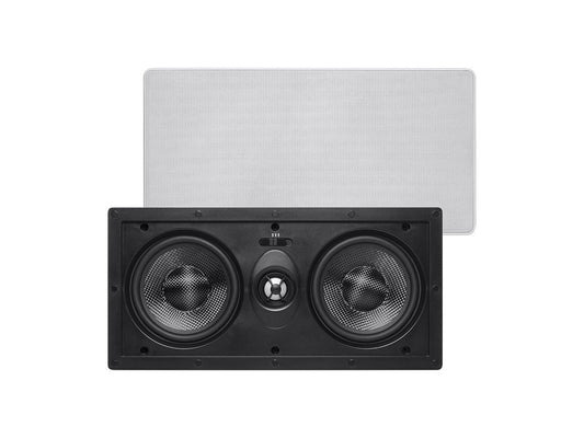 Mono 2-Way Carbon Fiber In-Wall Center Channel Speaker - Dual 5.25 Inch (Single) Easy Install For Home Theater - Alpha Series