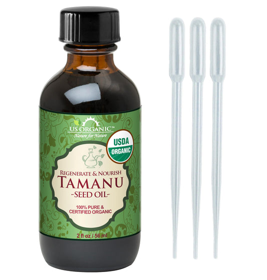 US Organic Aceite de Tamanu, Certificado Orgánico por USDA, 100% Puro, Prensado en Frío, Virgen, Sin Refinar, Color Verde Oscuro, Procedente del Sudeste Asiático (56 ml)