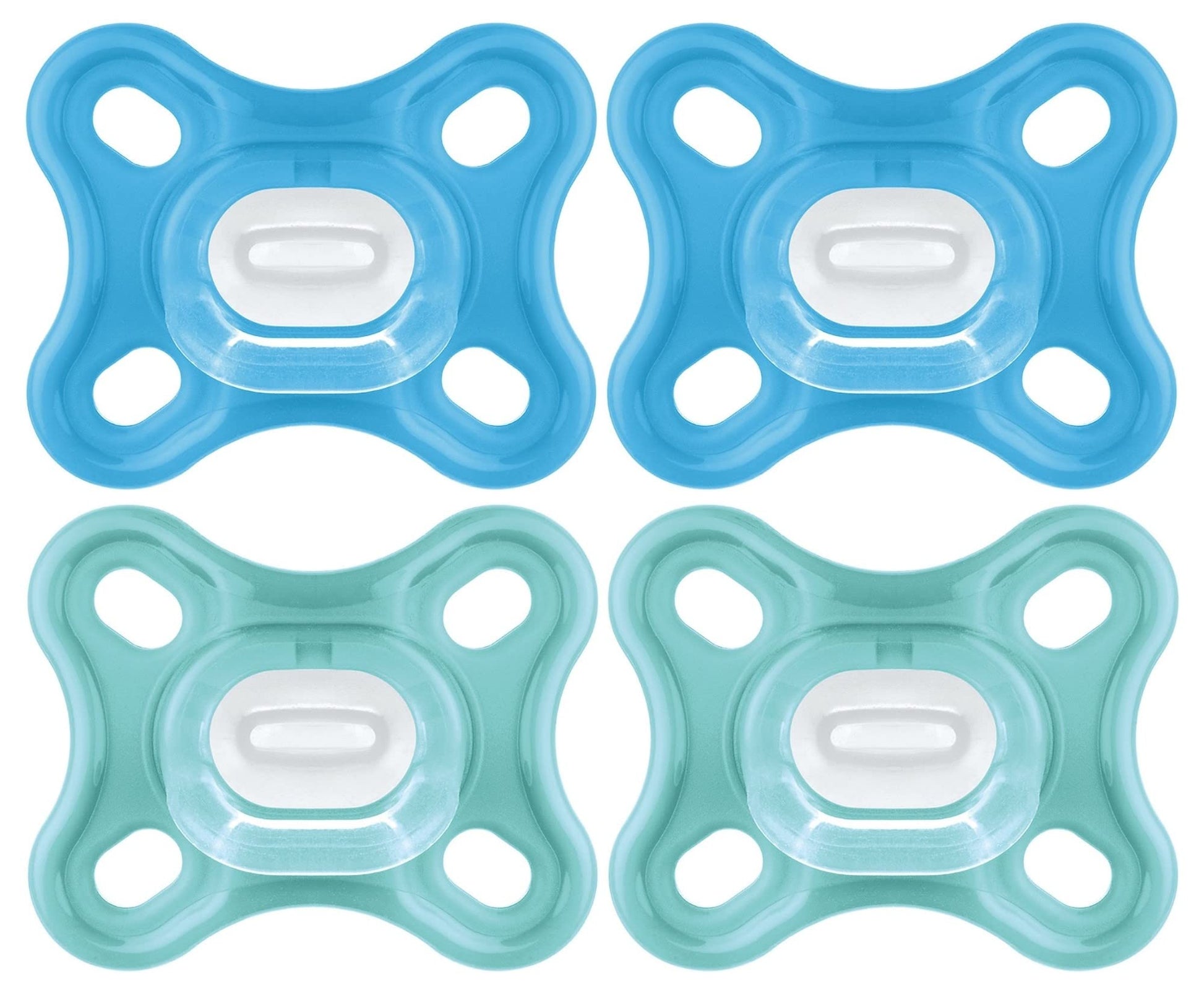 MAM Comfort - Chupetes para bebé, ligeros de silicona completa de una pieza para recién nacidos de 0 a 3 meses, pezón sin BPA, chupete fácil de limpiar, lo mejor para bebés amamantados, con estuche