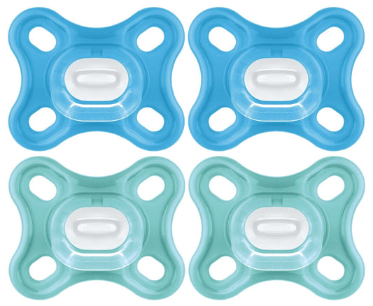 MAM Comfort - Chupetes para bebé, ligeros de silicona completa de una pieza para recién nacidos de 0 a 3 meses, pezón sin BPA, chupete fácil de limpiar, lo mejor para bebés amamantados, con estuche