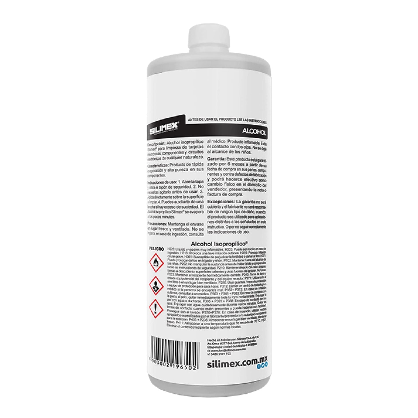 Alcohol Isopropílico Silimex Azul 1L