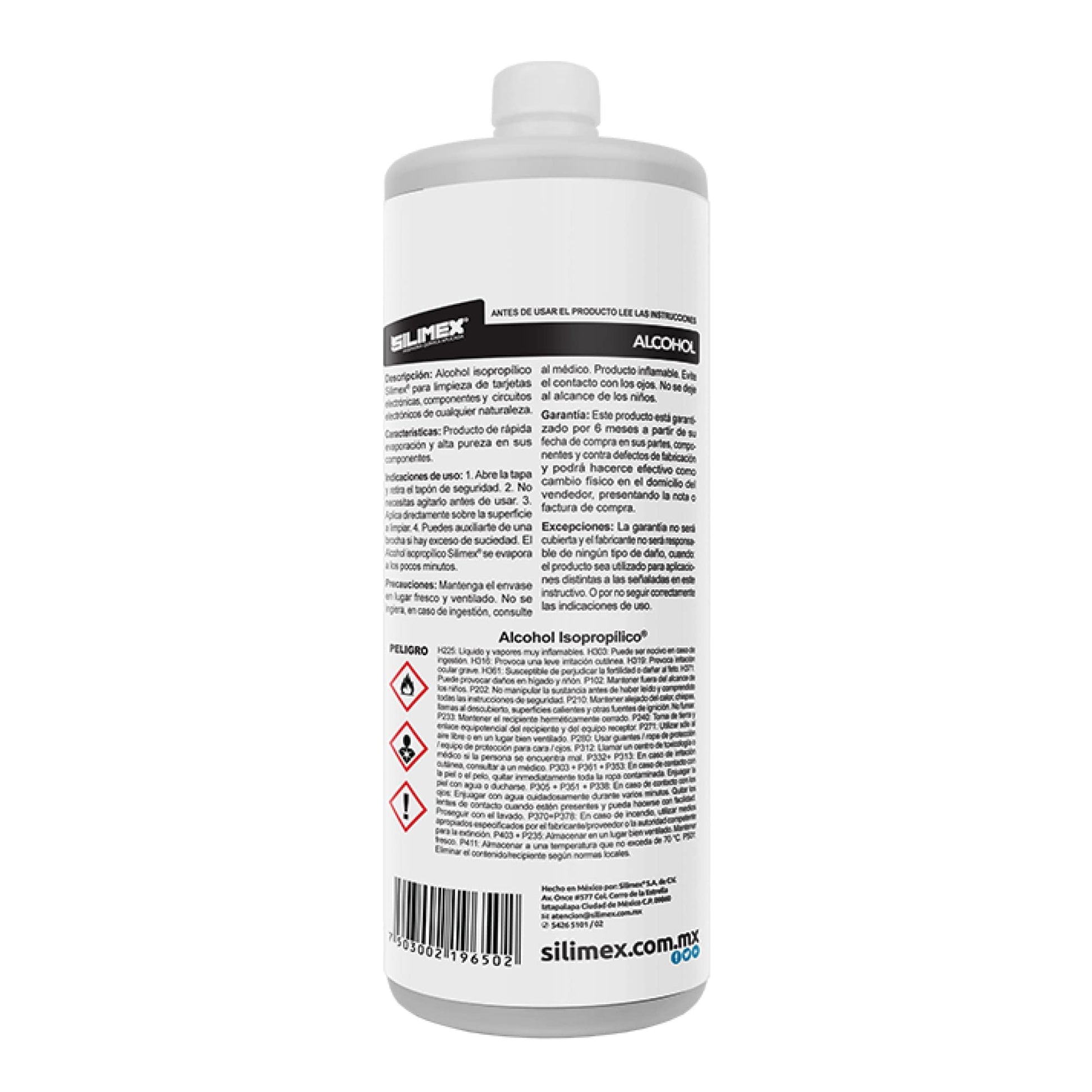 Alcohol Isopropílico Silimex Azul 1L