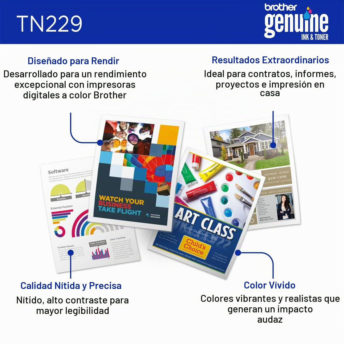 Cartucho de Tóner Brother Negro Rendimiento Estándar para Impresora