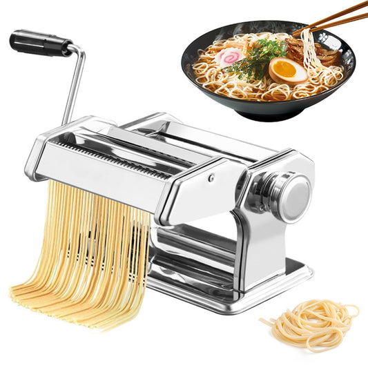 JEMUON Maquina para Hacer Pasta, Maquina para Pasta Con 9 Espesores y 2 Anchos Ajustables, Maquina para Pasta Fresca, Maquina de Pasta Cabezal Cortador para Espaguetis, Fideos, Vermicelli, Dumpling
