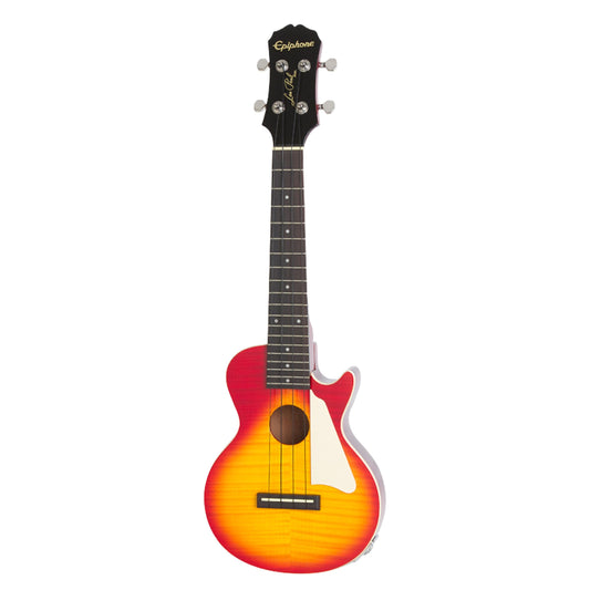 Epiphone Les Paul acústica/eléctrica Ukelele Outfit Patrimonio, Cherry Burst, Cherry Burst