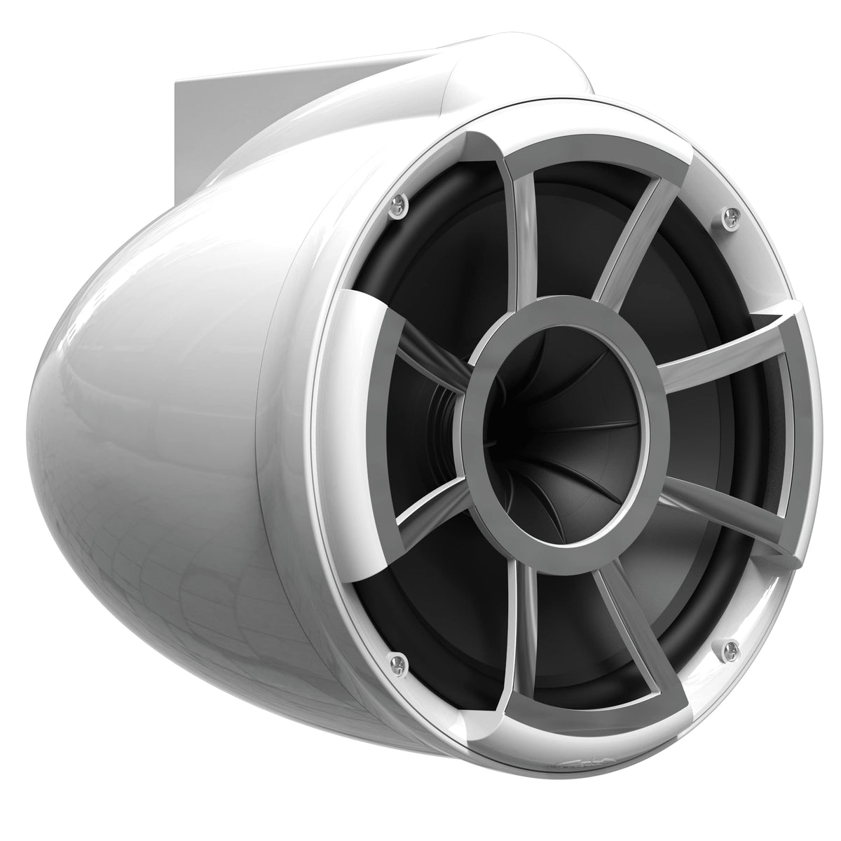 Altavoces de Torre Wet Sounds Blancos 10 Pulgadas Serie Revolution con Abrazaderas de Aluminio para Diámetro de Tubo 1 7/8 a 3 Pulgadas