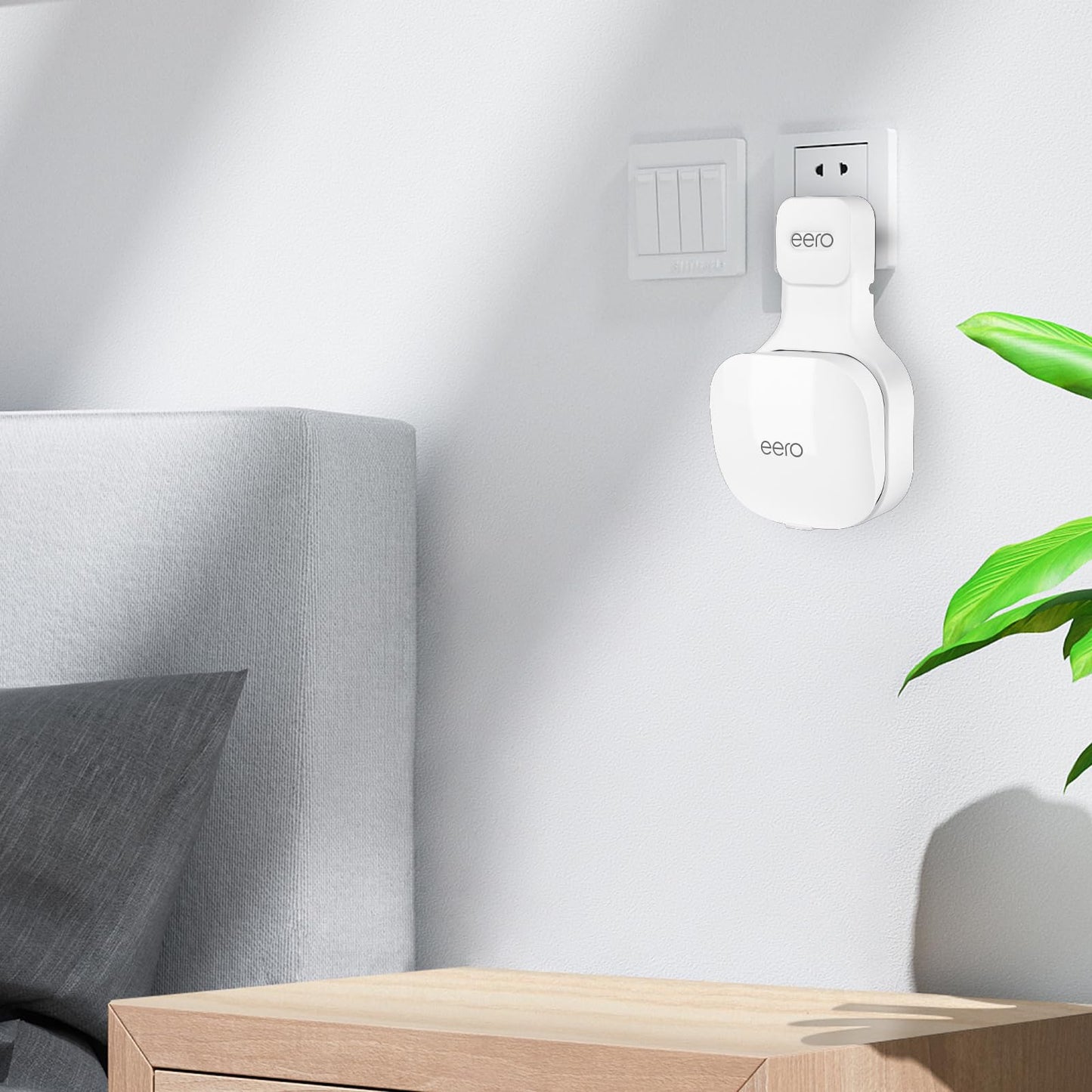 Soporte de Pared eero Blanco para Enrutador WiFi de Malla con Almacenamiento de Cables