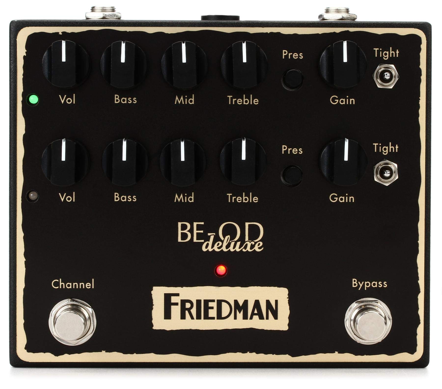 Friedman Amplification BE-OD Deluxe Dual Overdrive Pedal de efectos de guitarra