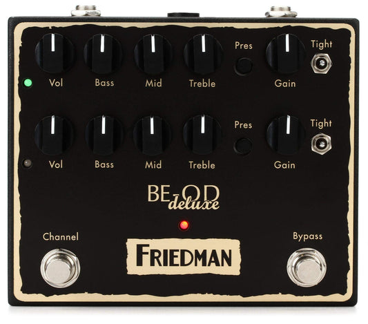 Friedman Amplification BE-OD Deluxe Dual Overdrive Pedal de efectos de guitarra