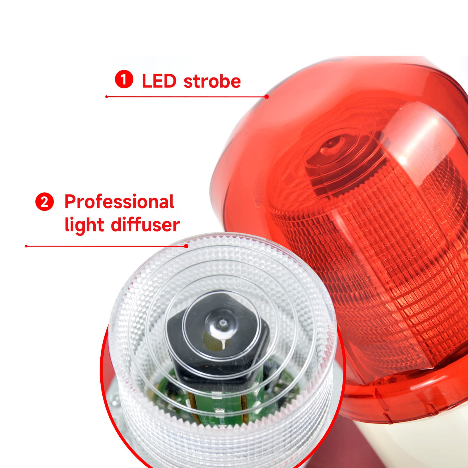 Alarma de Sirena YASONG 130dB Regulable para Entornos Ruidosos e Incendios