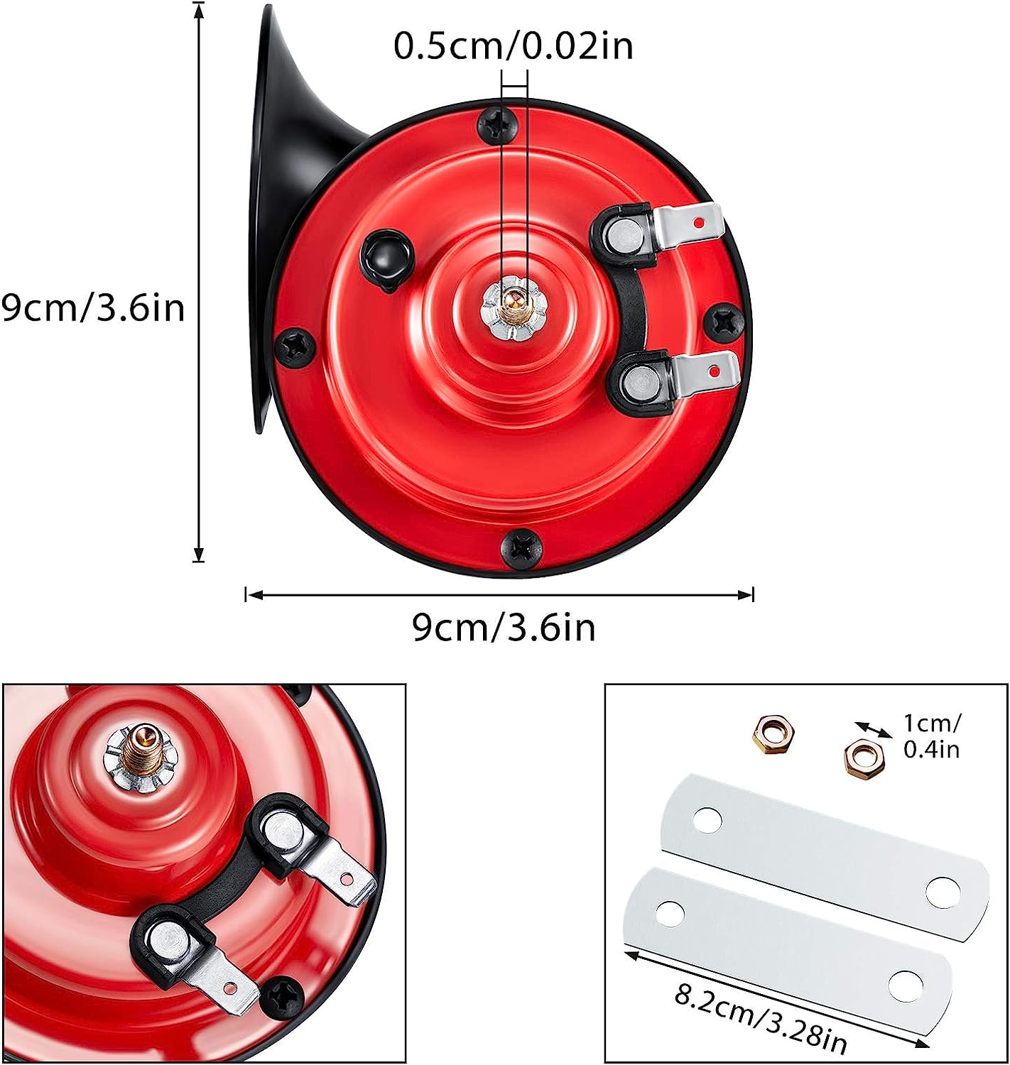 Bocinas Dobles Caracol Eléctrico Accesorios Automotrices Universales Impermeables 12 V