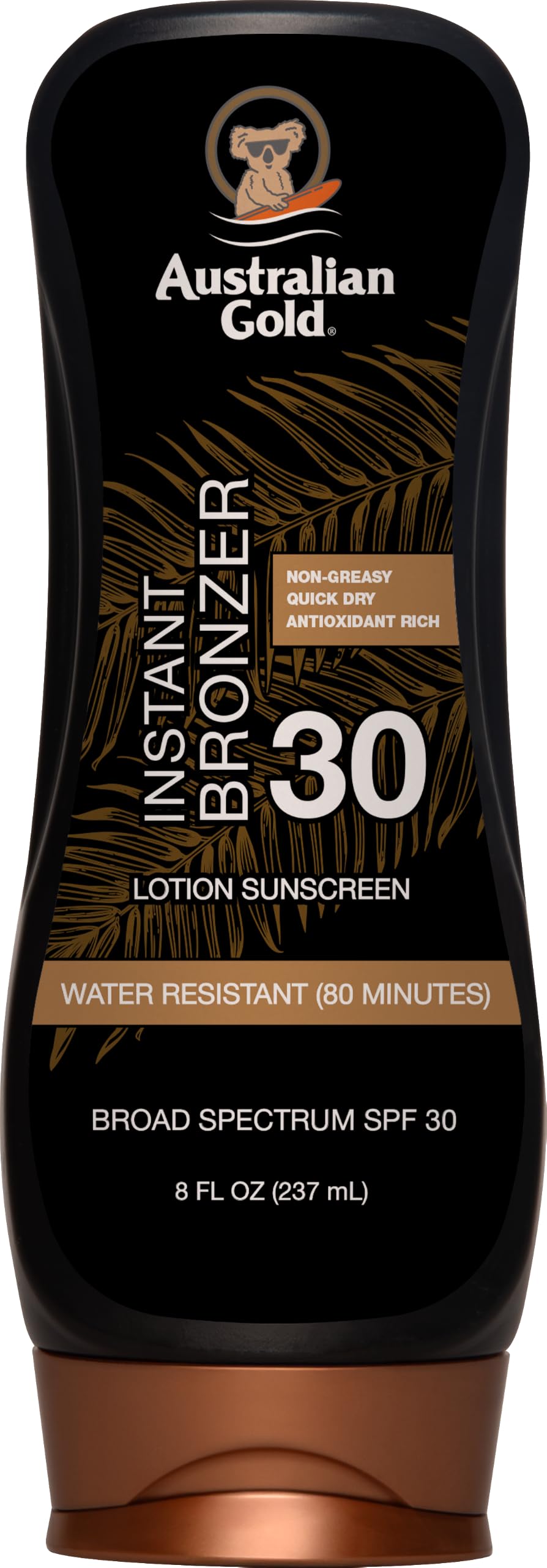 Protector Solar Loción Australian Gold FPS 30 con Bronceador Instantáneo