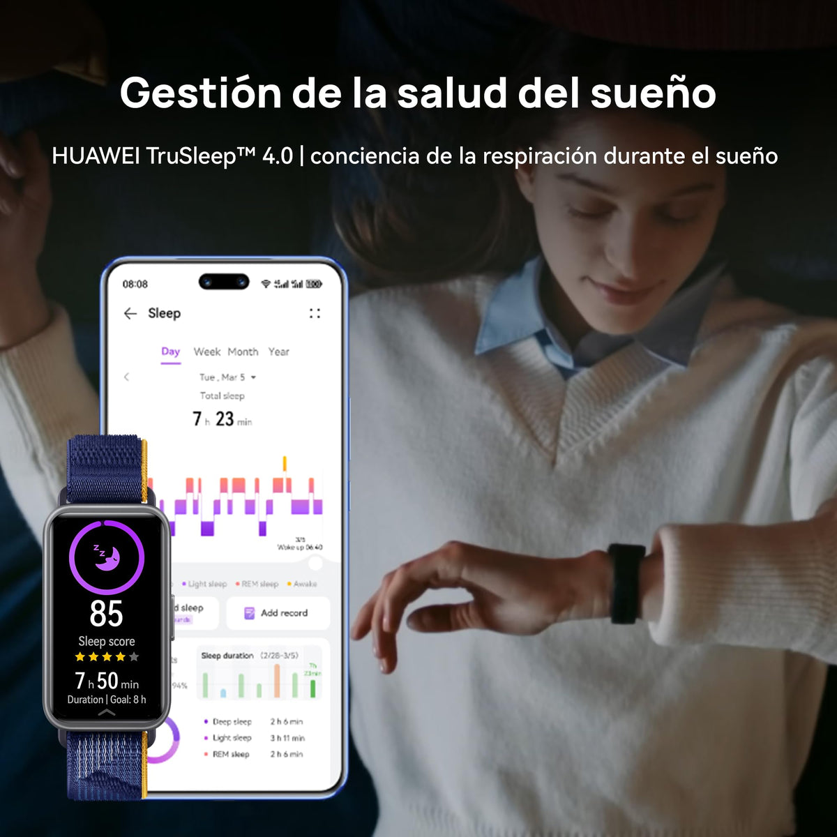 Smartwatch Huawei Amarillo con Pantalla AMOLED de 1.47” y Duración de 2 Semanas