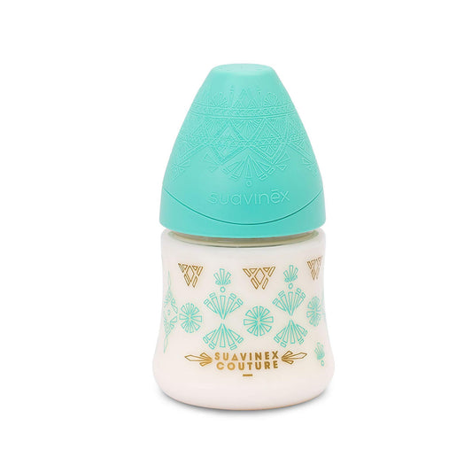 BIBERON SILICON 150ML FLUJO LENTO "COUTURE" VERDE SUAVINEX