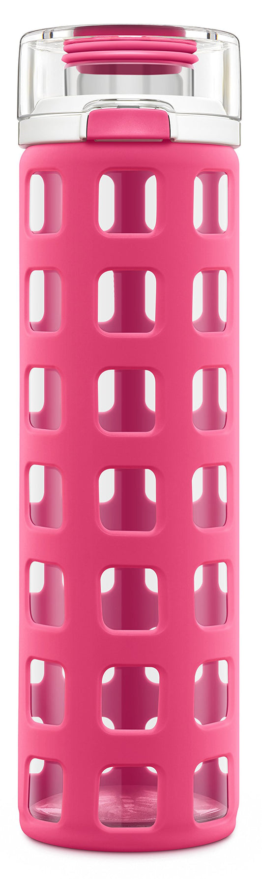 Ello Syndicate Botella de vidrio con tapa abatible para agua, 591 ml, sin BPA