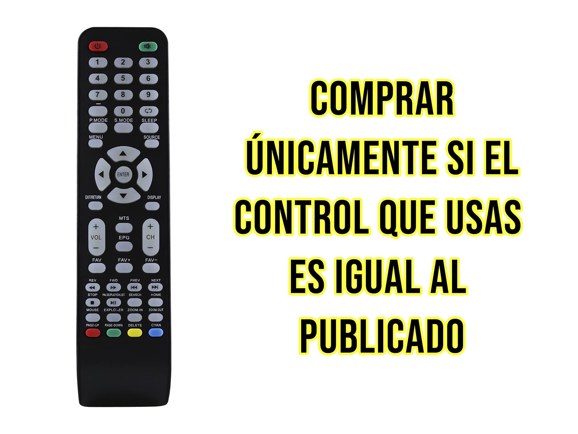 LIDERT Control Remoto Compatible con Sansui y RCA Smx32z1 Sled1953w Smart TV Directo