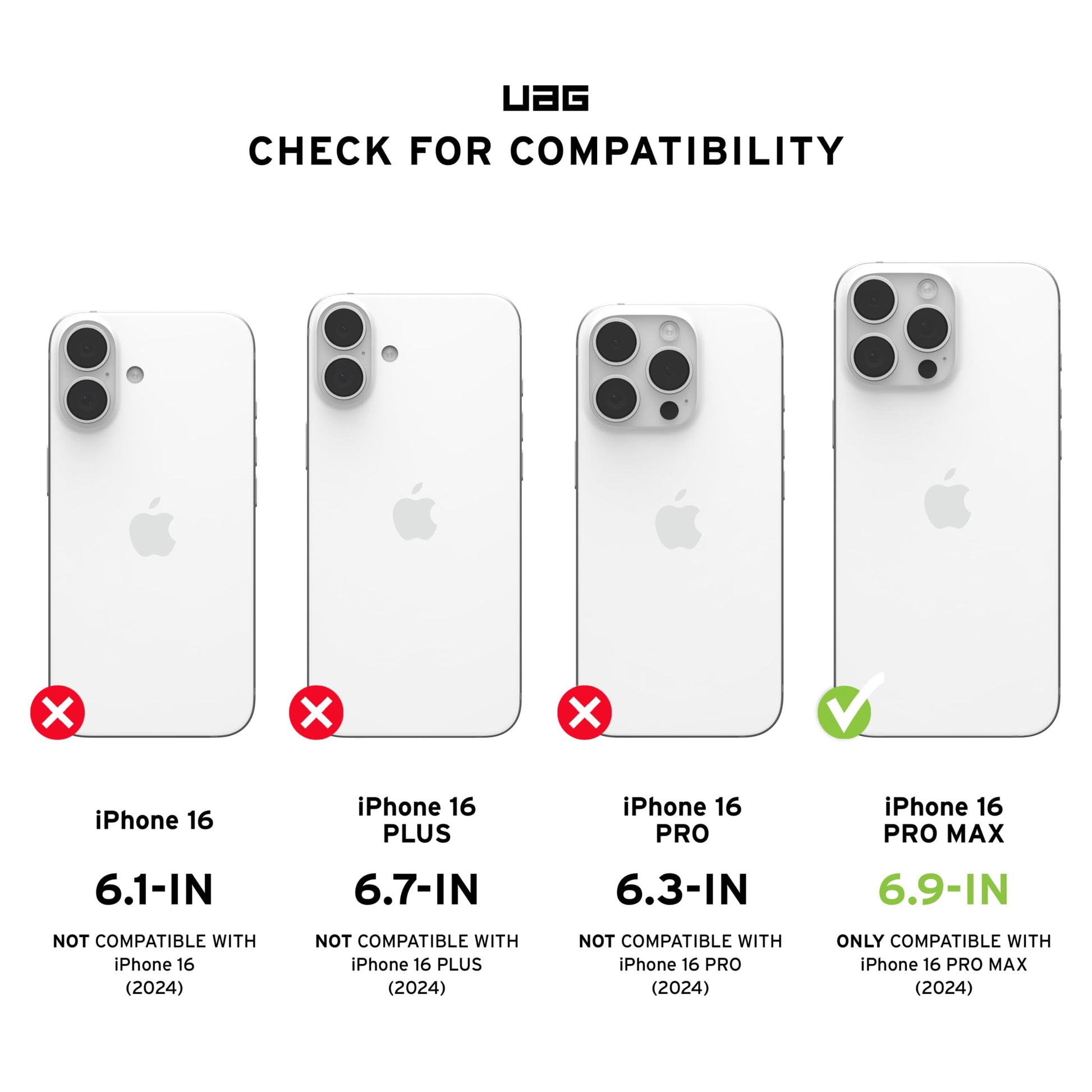 Urban Armor Gear UAG - Funda Diseñada para iPhone 16 Pro MAX de 6.9" Pathfinder - Compatible con Carga MagSafe, Resistente a Prueba de Golpes, Antideslizante, Grado Militar, Color Negro