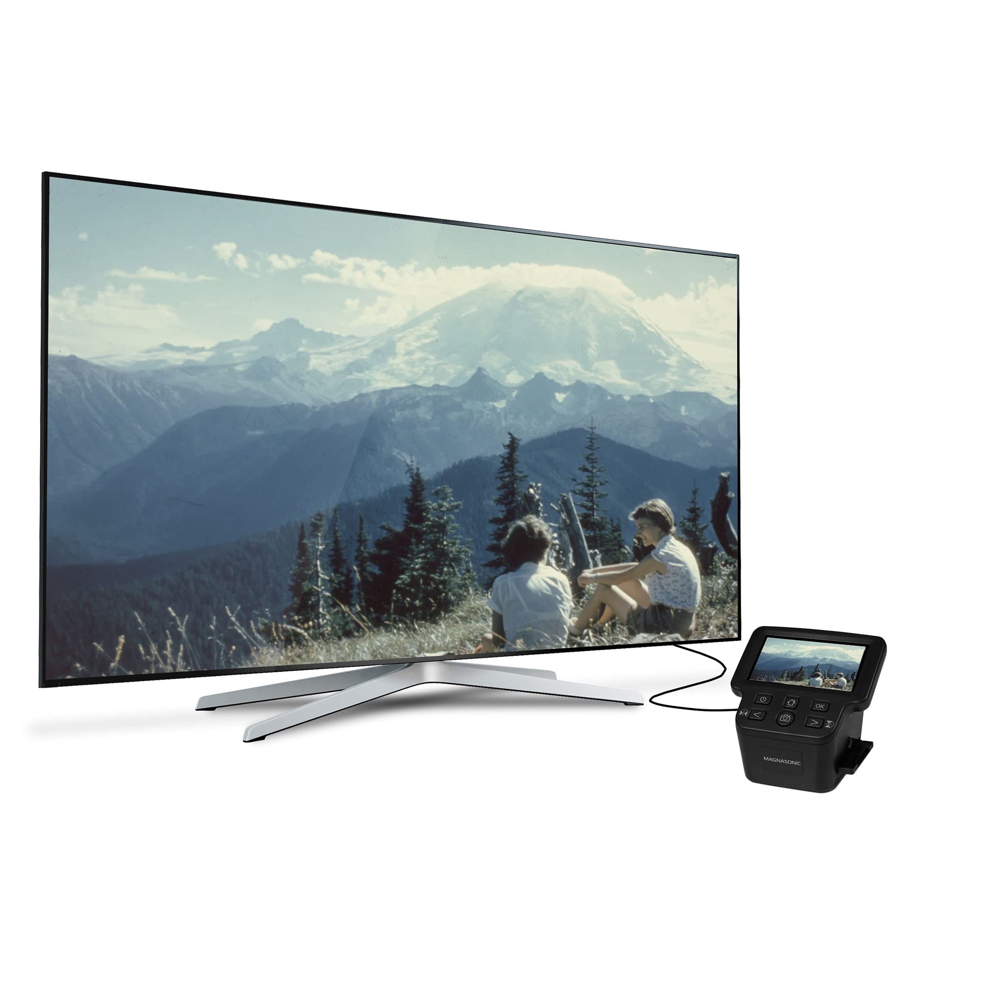 Magnasonic - Escáner FS71, 24 MP, pantalla de 5 pulgadas y HDMI, digitaliza película de 35/126/110 mm, Super 8 / diapositivas de 135/126/110, memoria integrada