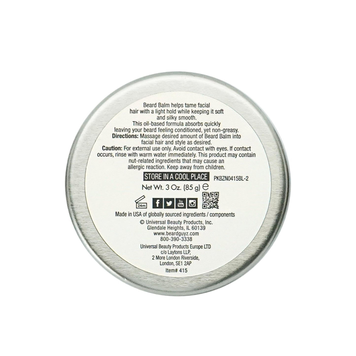 Beard Guyz Coarse Beard Balm, 3 Ounce