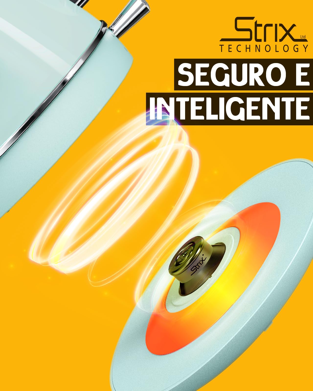 Hazel Quinn - Tetera Eléctrica Vintage de 1,7 Litros, Acero Inoxidable, 1200 Vatios de Hierve el Agua Rápida, Auto Shutoff & Hervir Seco Protección, Base Removible, Sin BPA, Verde Menta