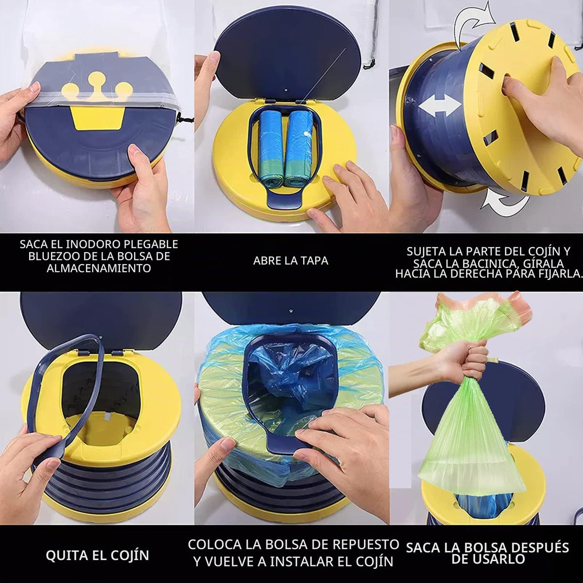 Orinal de viaje para niños pequeños, inodoro portátil y plegable, se aplica al asiento de emergencia para automóvil, campamento, al aire última intervensión, interior (rosa, pequeño)
