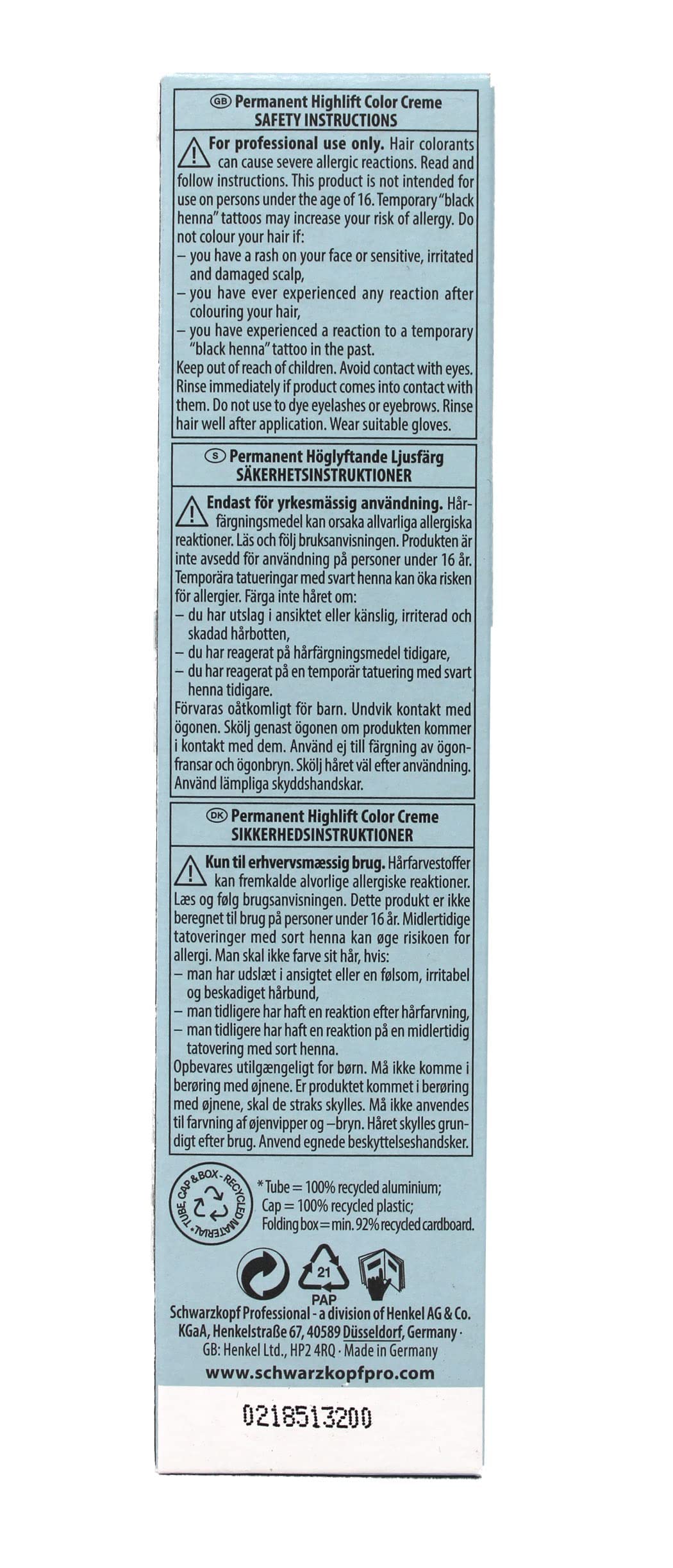 Tinte Igora Royal Highlifts 10-21