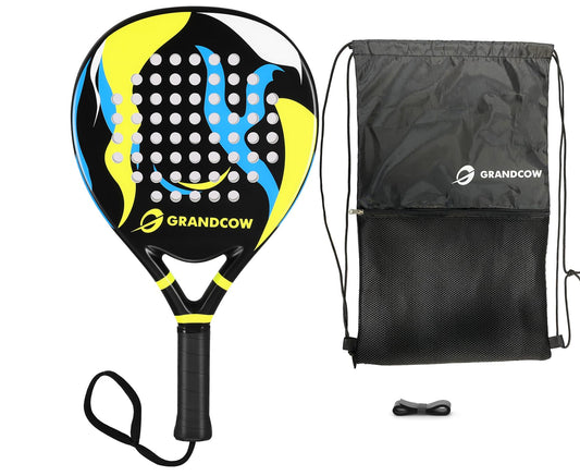 Raqueta de Padel POP Negro Fibra de Carbono Power Lite EVA Foam para Principiantes