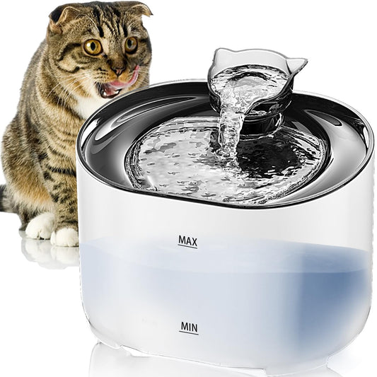 Bebedero con Luz LED MXCOCO Transparente Sin BPA para Mascotas