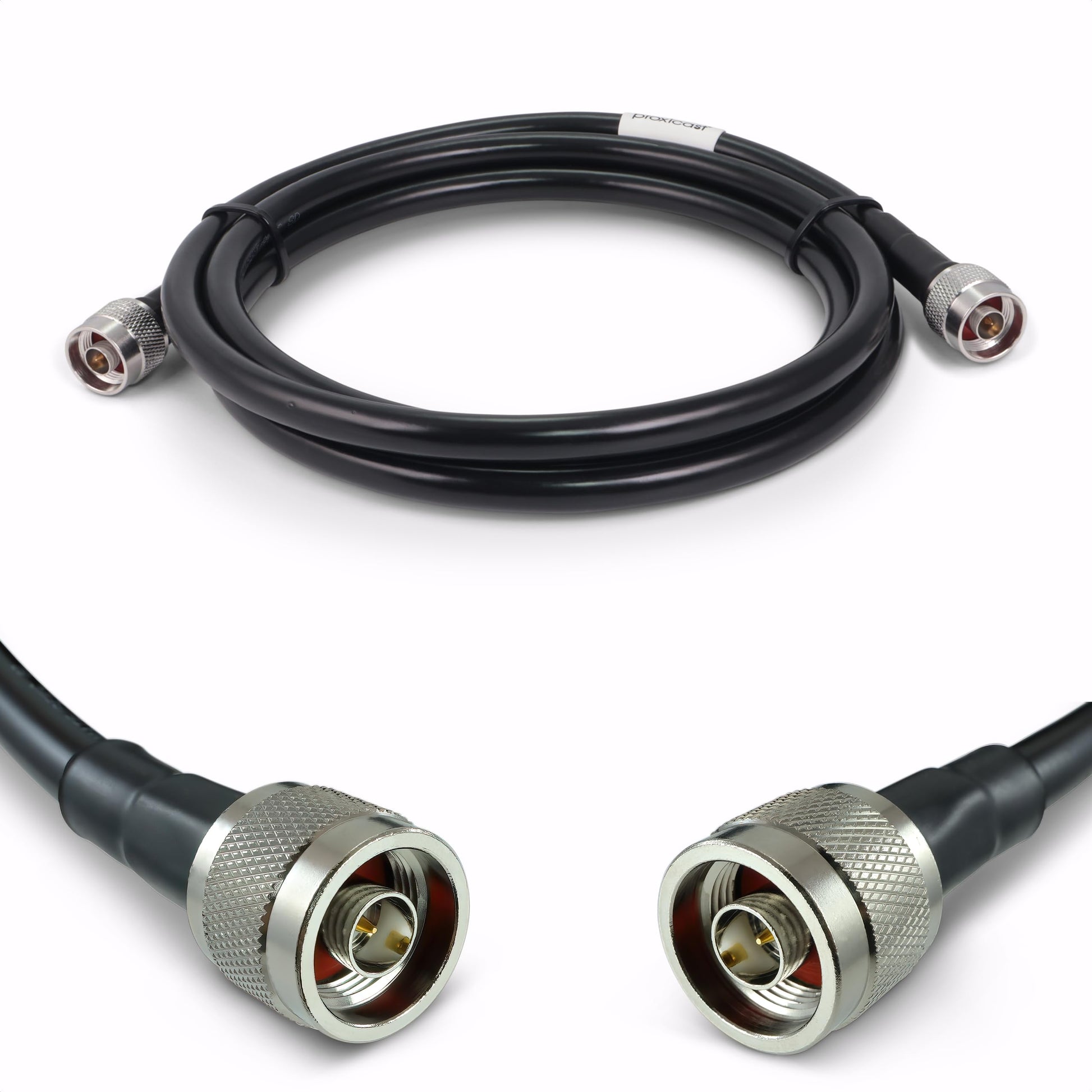 Proxicast Cable coaxial de baja pérdida serie 400 premium de 6 pies N macho a N macho (50 ohmios) para 4G LTE, módems/enrutadores 5G, Ham, ADS-B, GPS, radio RF a antena o uso de supresor