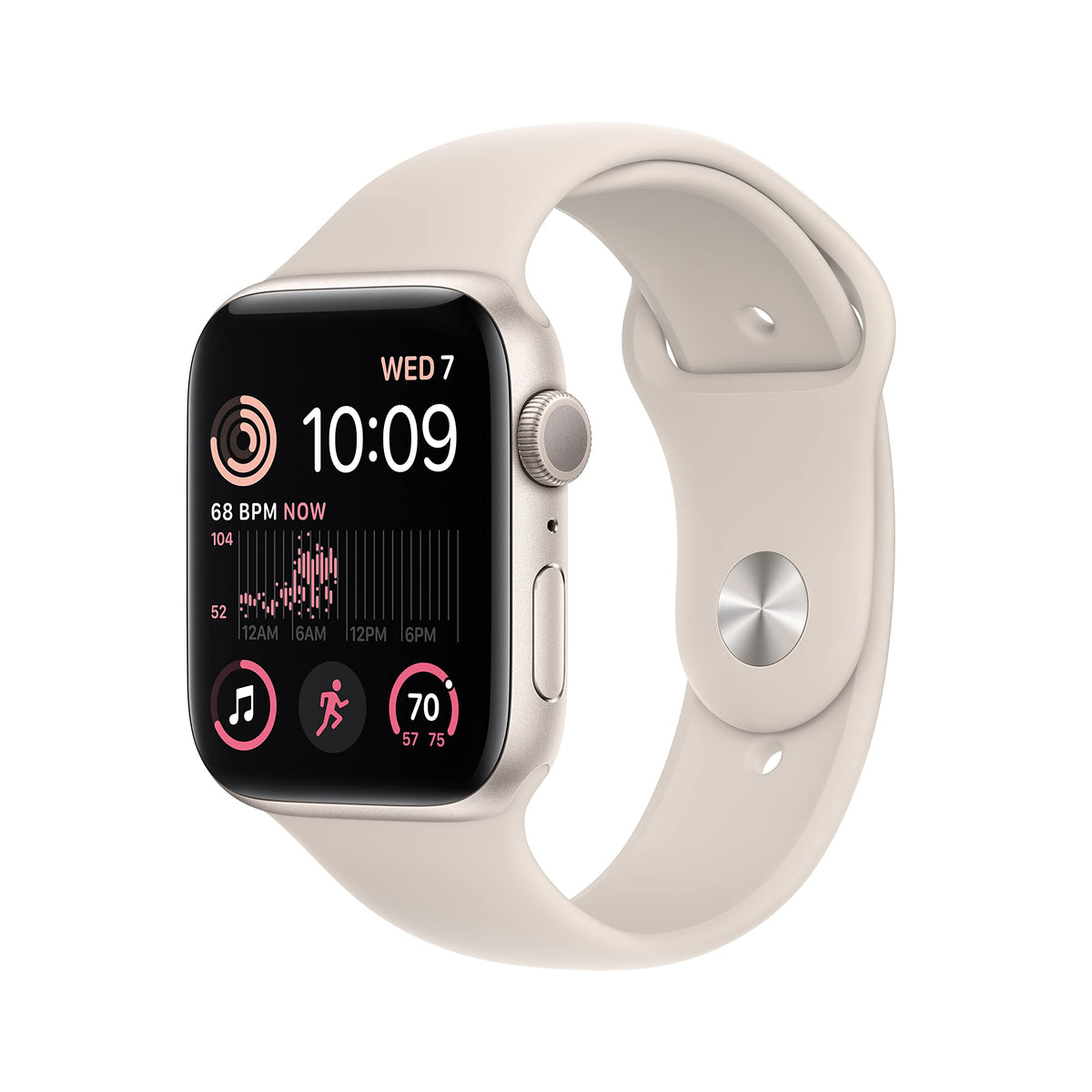 Reloj Inteligente Apple SE 2da Generación Blanco Estrella con Banda Deportiva Reacondicionado