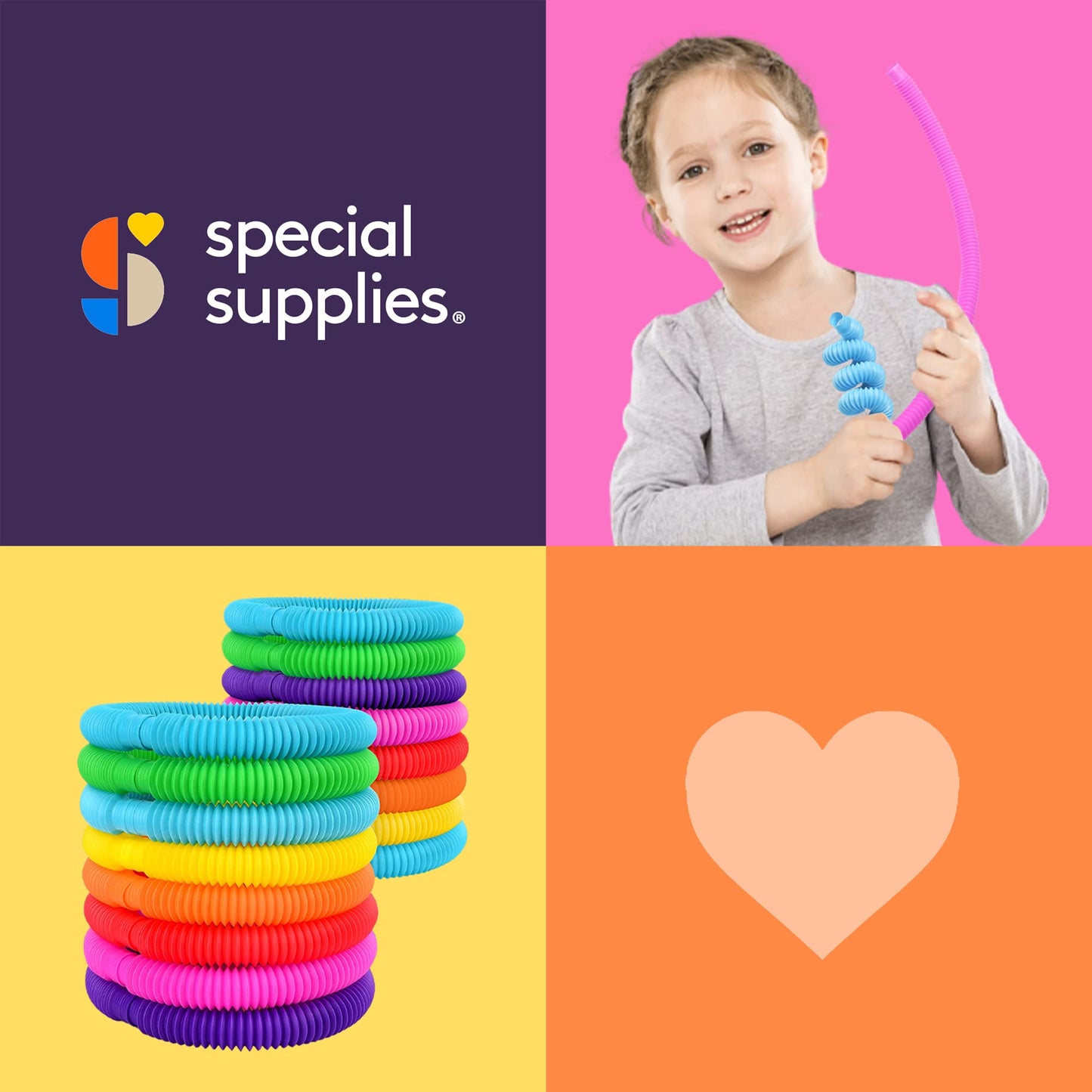 Juguete Tubos Divertidos Special Supplies Coloridos para Niños