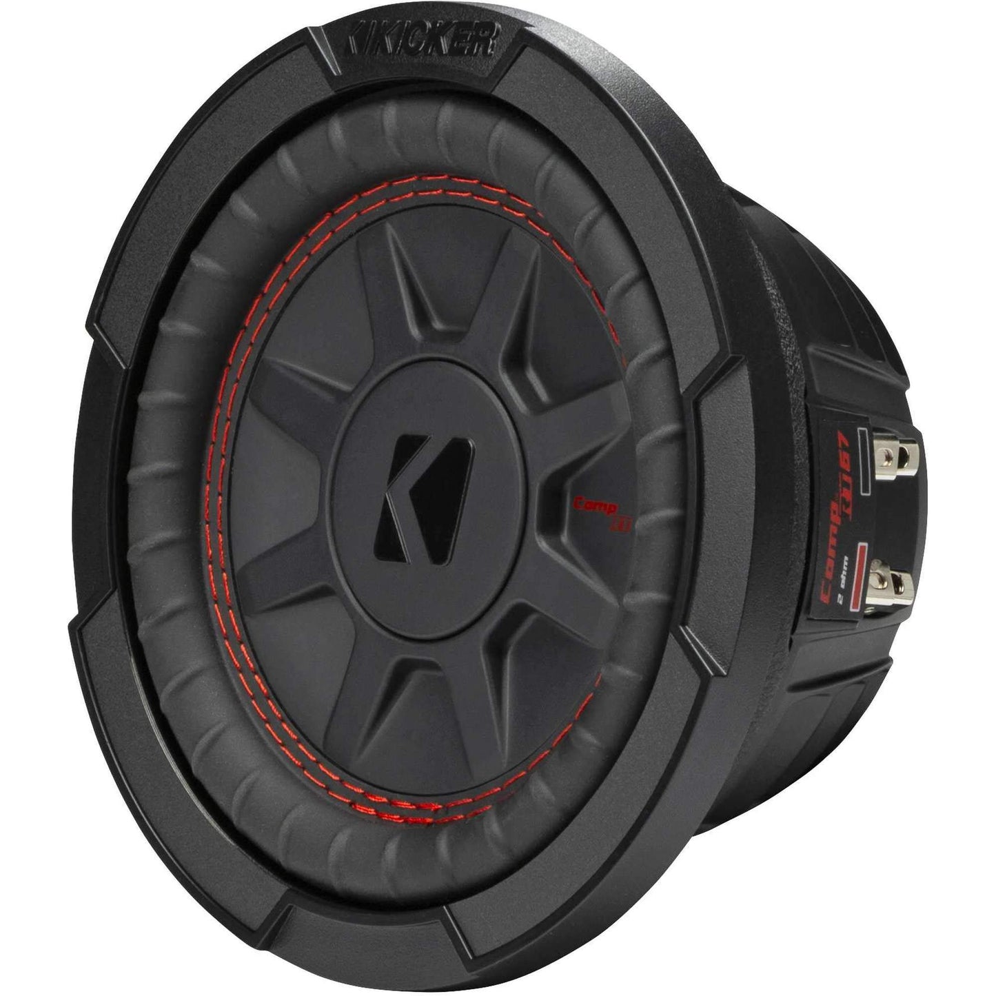 KICKER 48CWRT674 CompRT Subwoofer de 6.7 pulgadas, DVC, 4 ohmios