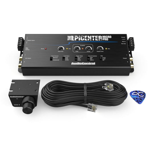 AudioControl The EPICENTER Micro PRO Procesador digital de restauración de graves y convertidor de salida de línea, maximizador de amplificador de graves de audio para automóvil con control remoto ACR
