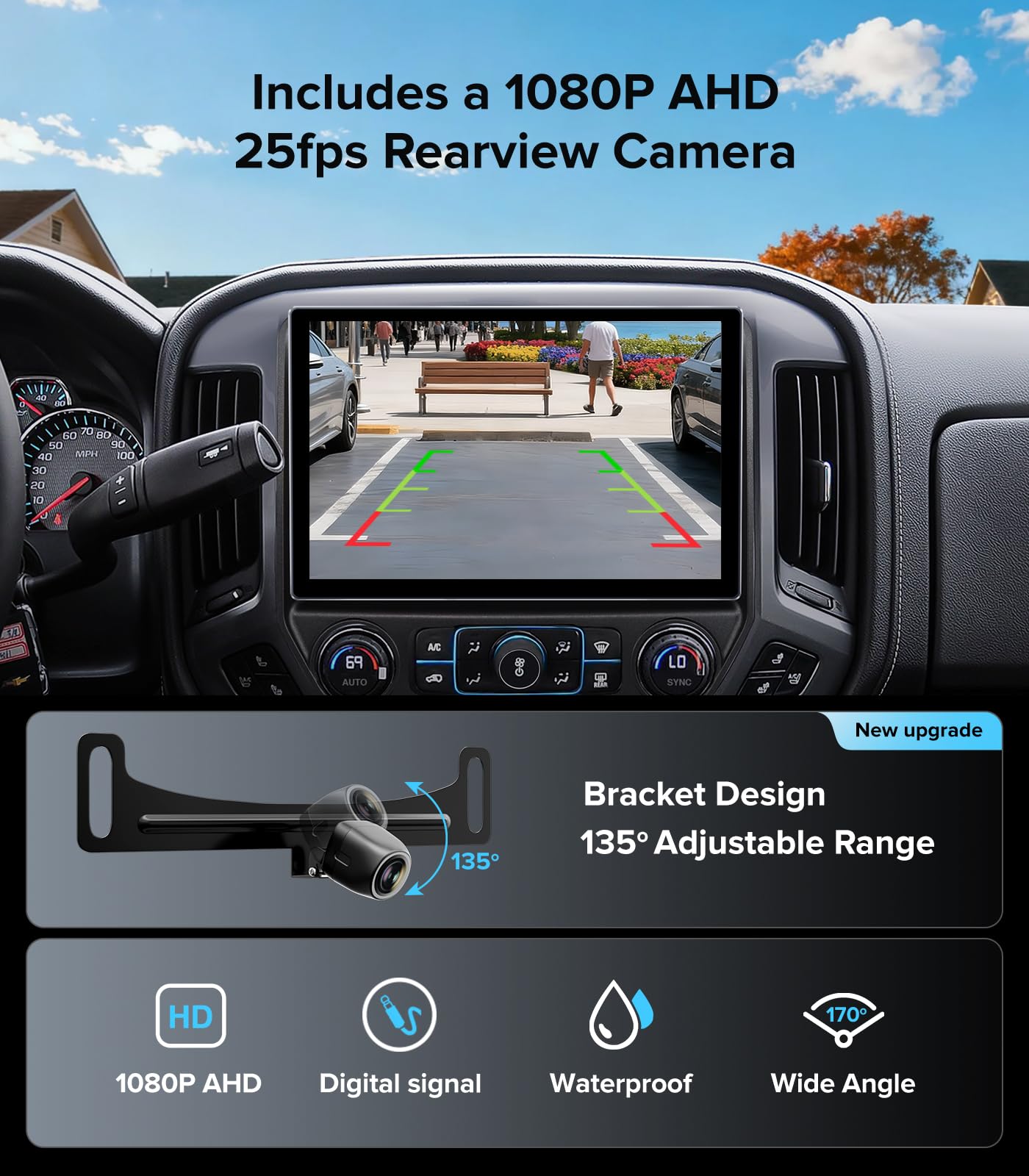 Radio de coche de 11.5 pulgadas para Chevy Silverado Radio GMC Sierra Stereo 2014-2018 con CarPlay inalámbrico y Android Auto/Android 13/5G WiFi/visualización táctil/FM/AM/4GB RAM + 64GB ROM (pulgadas