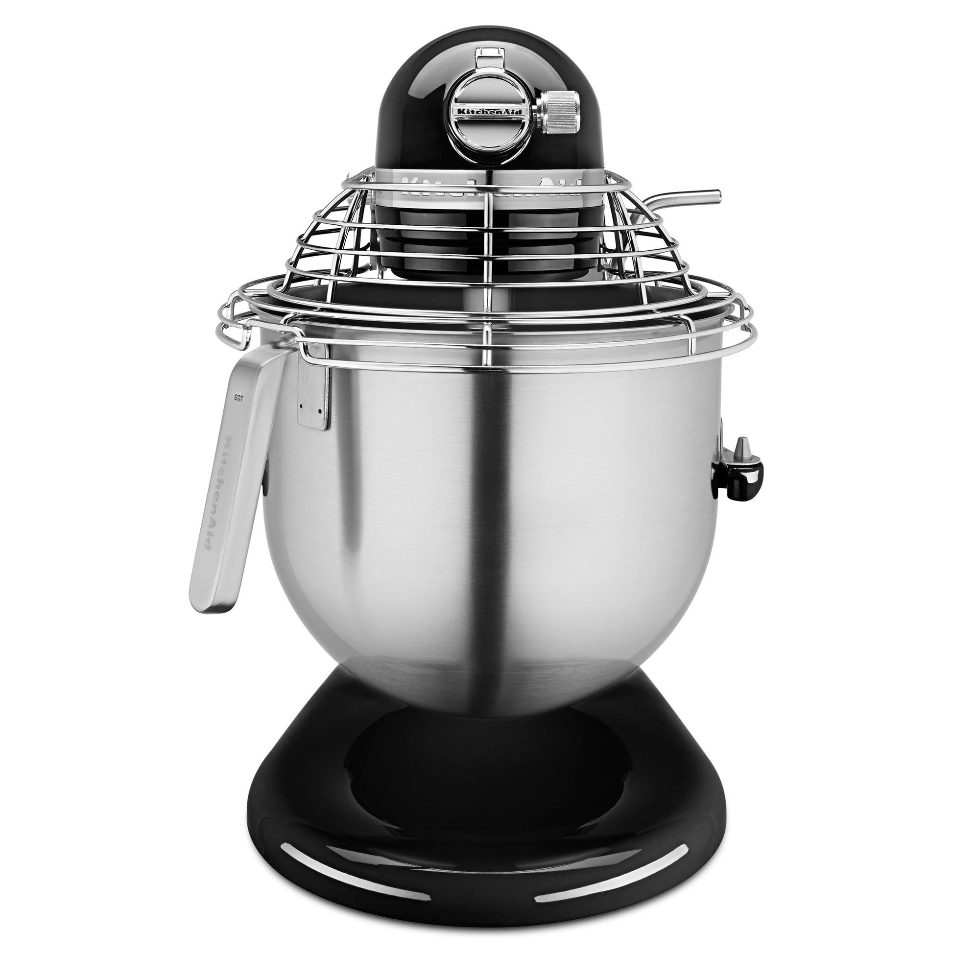 KitchenAid KSMC895OB Mezclador comercial de encimera de 8 cuartos con protector de tazón, 10 velocidades, accionado por engranaje, ónix negro