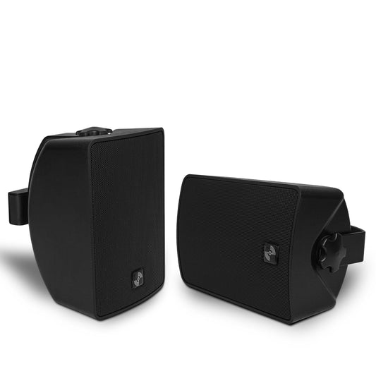 Sound Town - Par de altavoces coaxiales pasivos de 70 V/100 V, 4.5 pulgadas, resistentes a la intemperie, con carcasa con clasificación IP56, para instalaciones domésticas y comerciales, color negro
