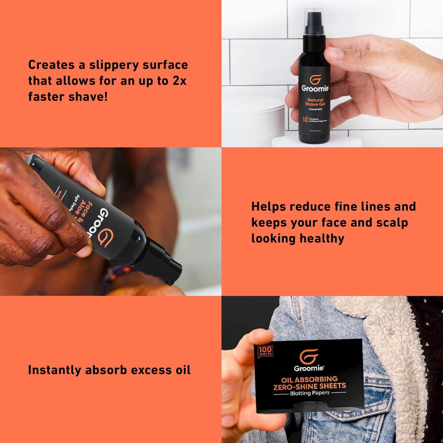 Groomie- Paquete de cuidado masculino: afeitadora eléctrica de cabeza BaldiePro para hombres calvos. Incluye estuche de viaje y cargador.