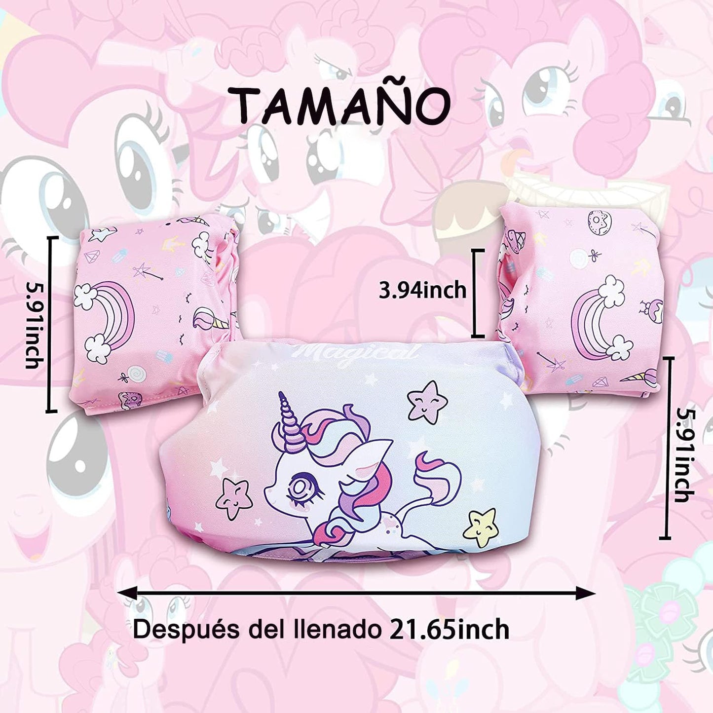 MADELALU Chaleco Salvavidas para Niños de 2 a 6 Años, Chaleco Salvavidas, Seguridad y Doble Cierre para Piscina, Parque Acuático, Lago y Playa