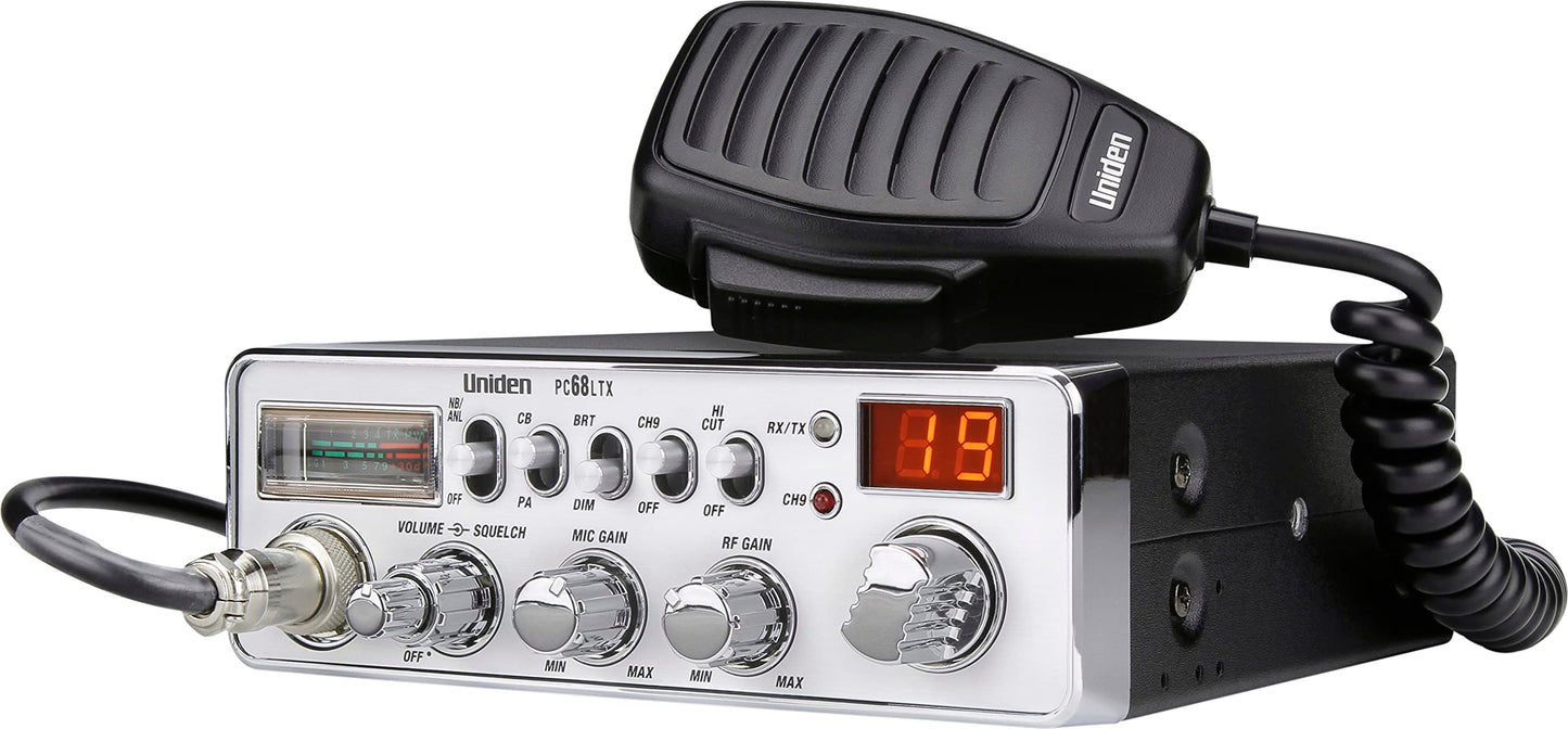Radio CB UNIDEN PC68LTX 40 Canales con Interruptor PA/CB y Medidor Analógico S/RF