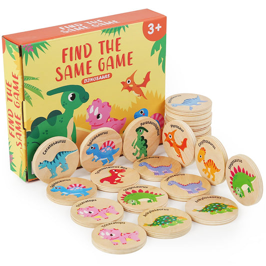 Juegos de Mesa, Juego de Memoria Para NiñOs, 24 Piezas Tarjetas A Juego de Dinosaurio Actividad Educativa, Sequence Juego de Mesa, Ejercitar La CoordinacióN Mano-Ojo y La Memoria(Verde Dinosaurios)
