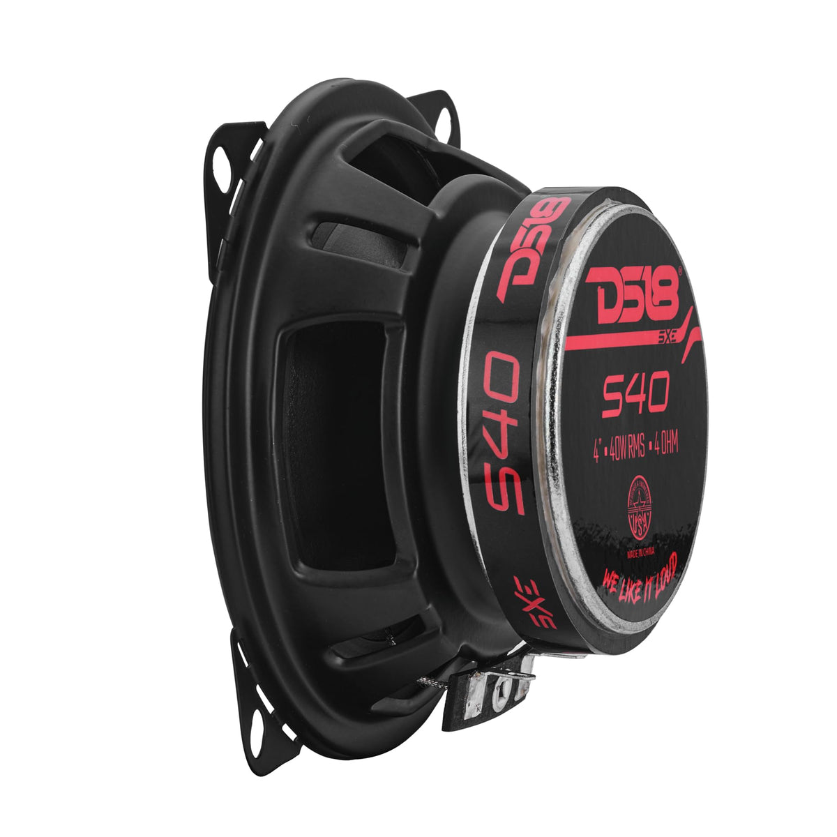 Altavoces Coaxiales DS18 Negro Mate 4 Pulgadas 120W para Coche