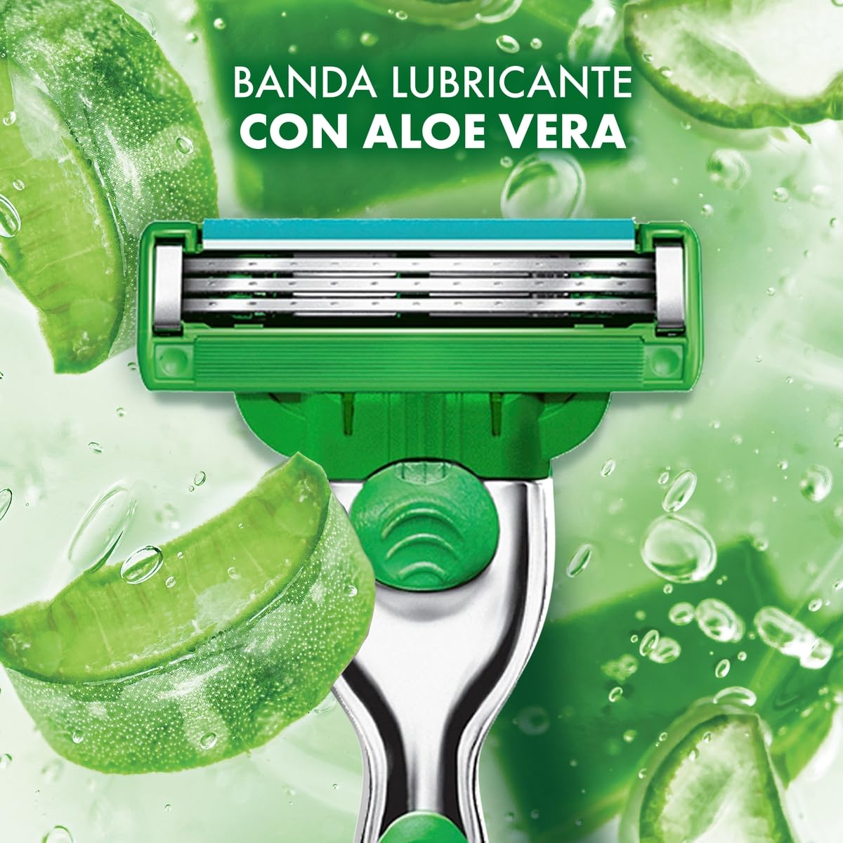GILLETTE Mach3 Sensitive, Rastrillo para Afeitar Reutilizable, 8 Cartuchos con 3 Hojas para Rasurar, Rastrillo para Hombre con Piel Sensible